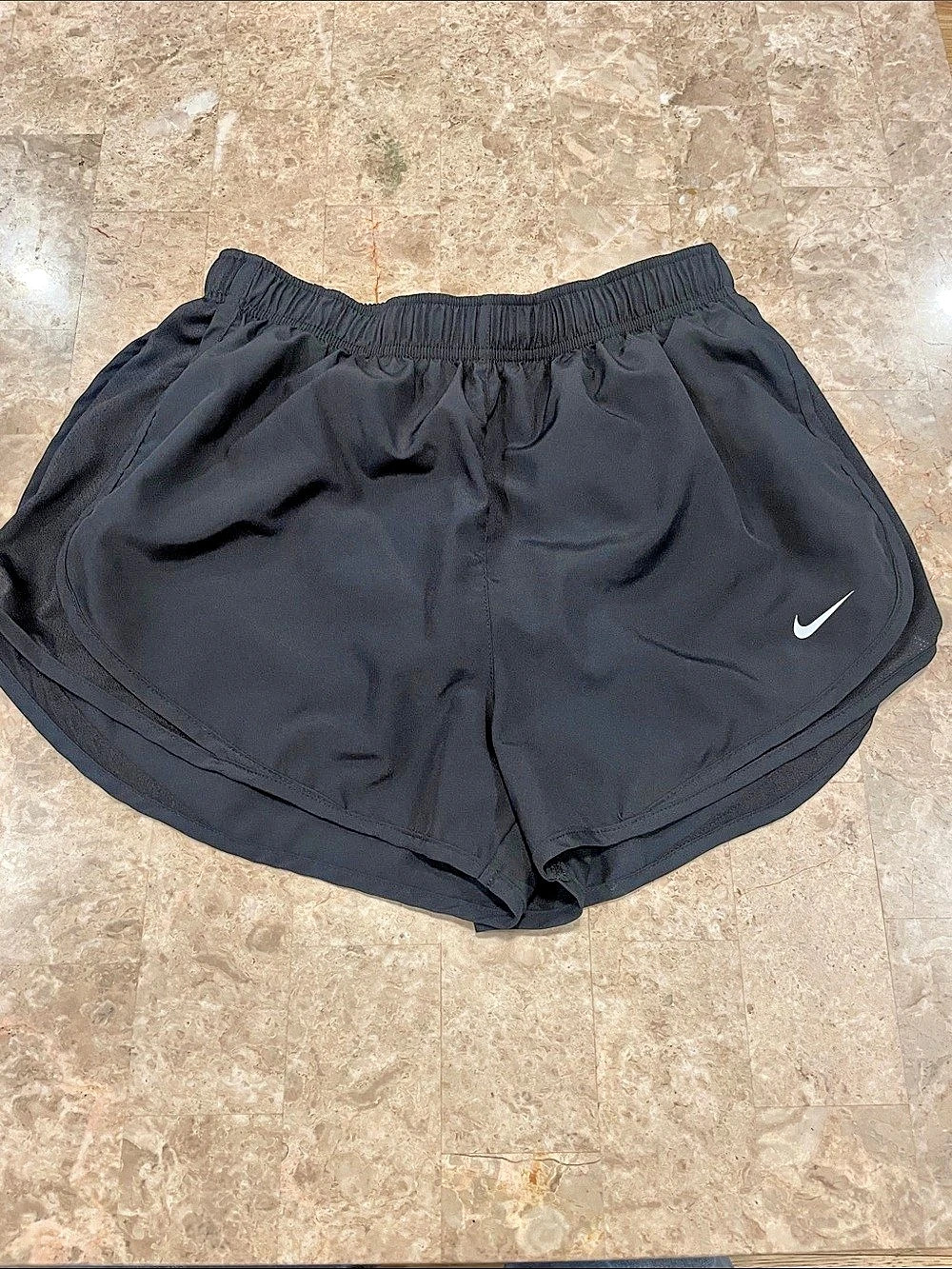 Nike Tempo Running Shorts Black Athletic side mesh vent L